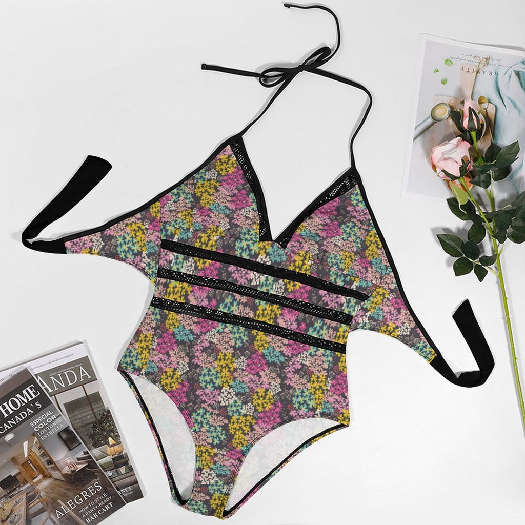 Summer Vibes Women's Halter One-Piece Swimsuits