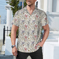 Cool Dad Collection: Men’s Multicolor Phoenix Short Sleeve Button Down Shirt with Cuban Collar