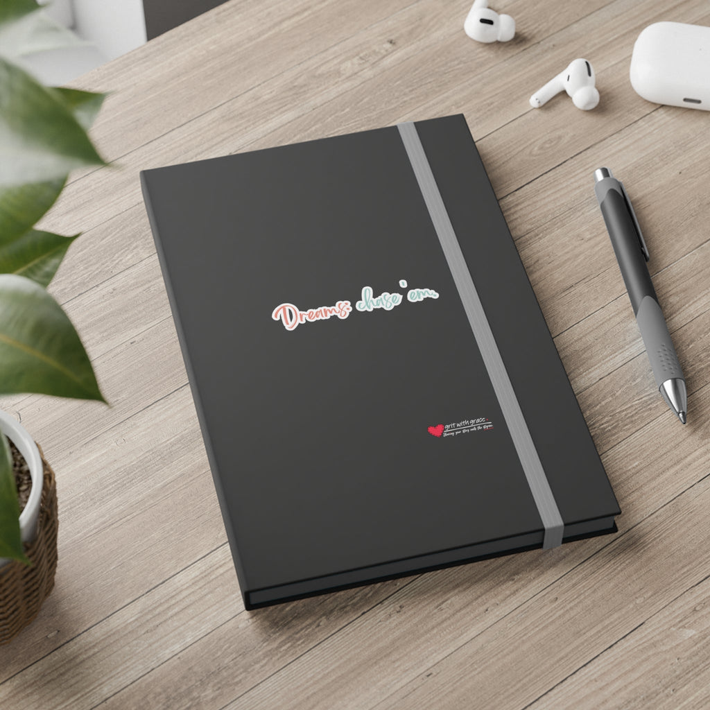 Mental Health Matters - "Dreams: chase 'em." Color Contrast Notebook - Ruled