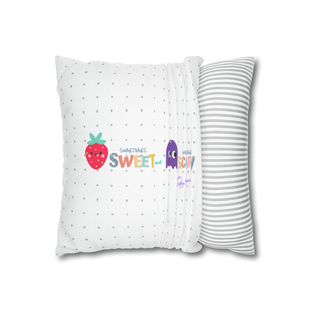 Bipolar Bonnie Series - "Sweet But Scary" and ""Sunshine Little Hurricane" Spun Polyester Square Pillow Case