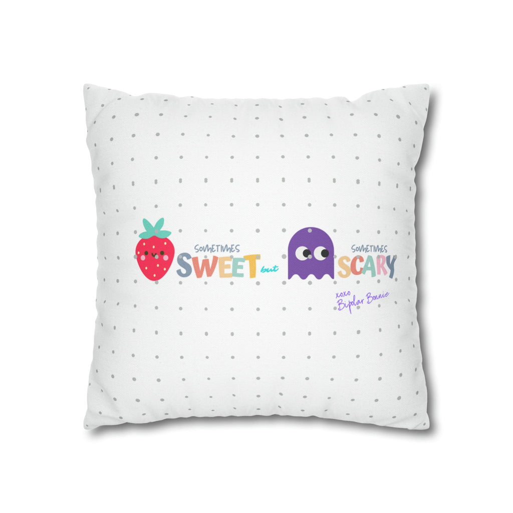 Bipolar Bonnie Series - "Sweet But Scary" and ""Sunshine Little Hurricane" Spun Polyester Square Pillow Case