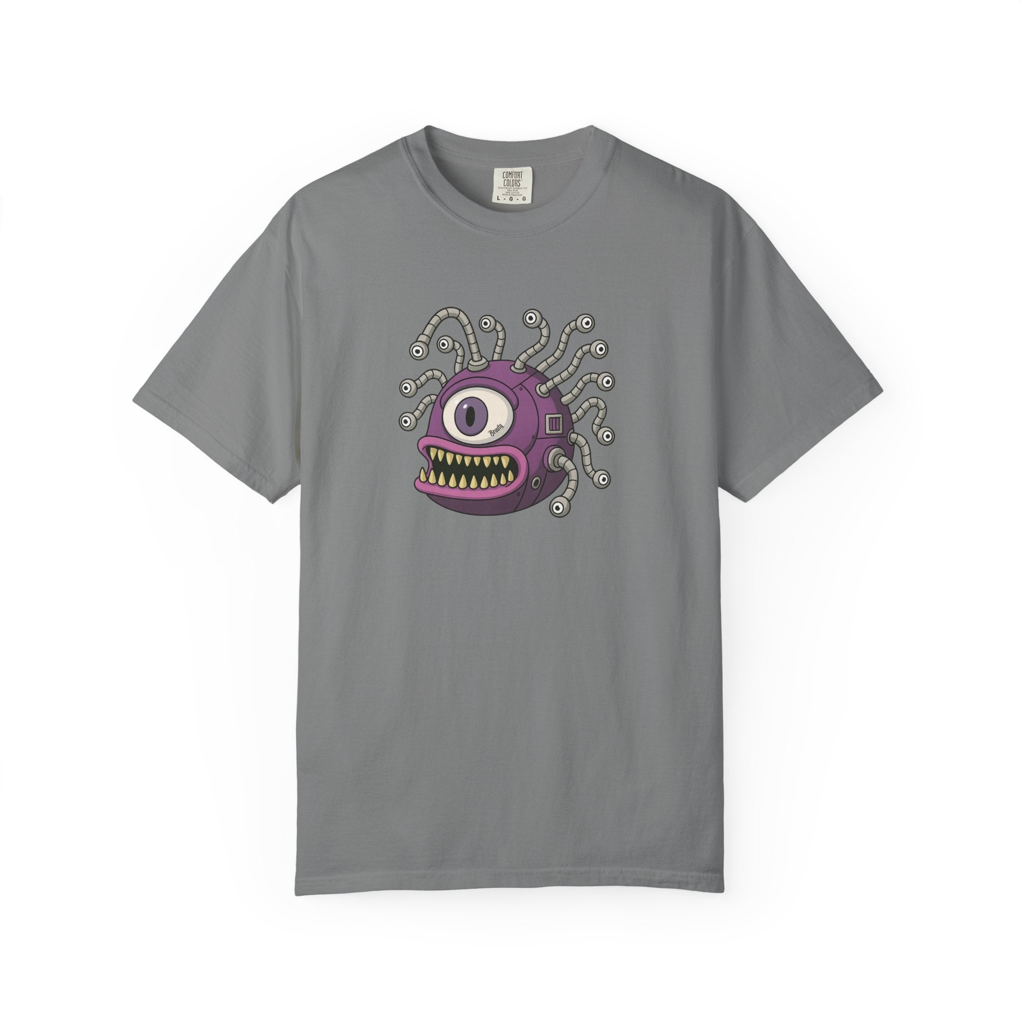 Retro Purple One-Eyed Creature Graphic Tee