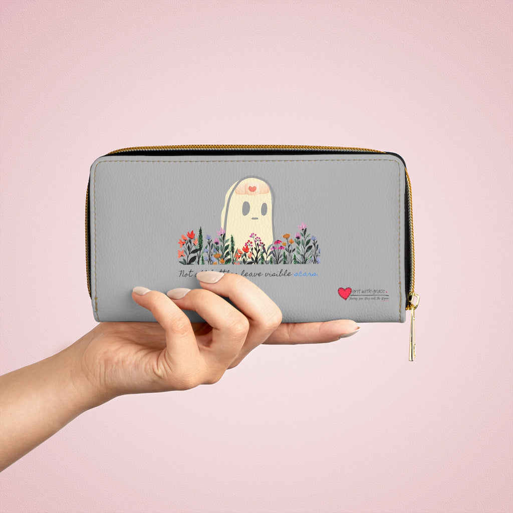 Invisible Ghost Series - "Not all battles leave visible scars." Zipper Wallet