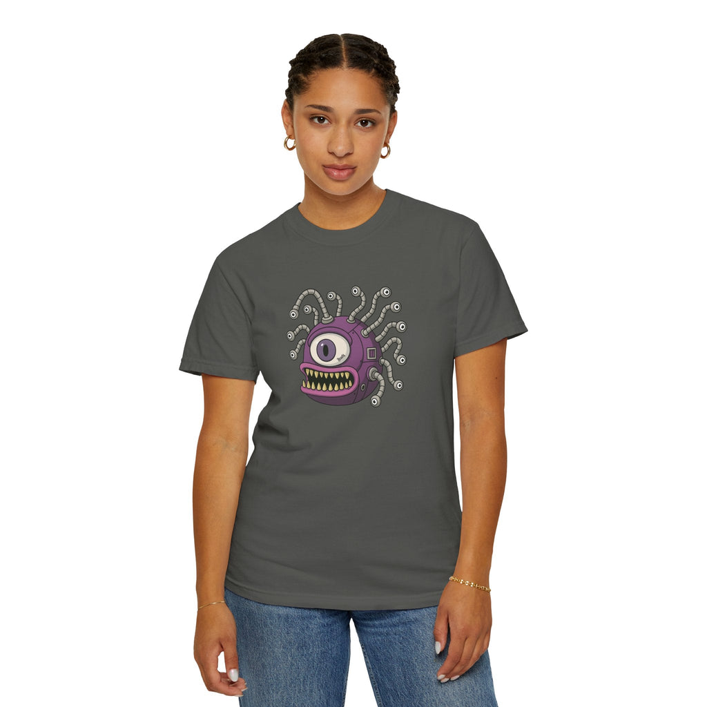 Retro Purple One-Eyed Creature Graphic Tee