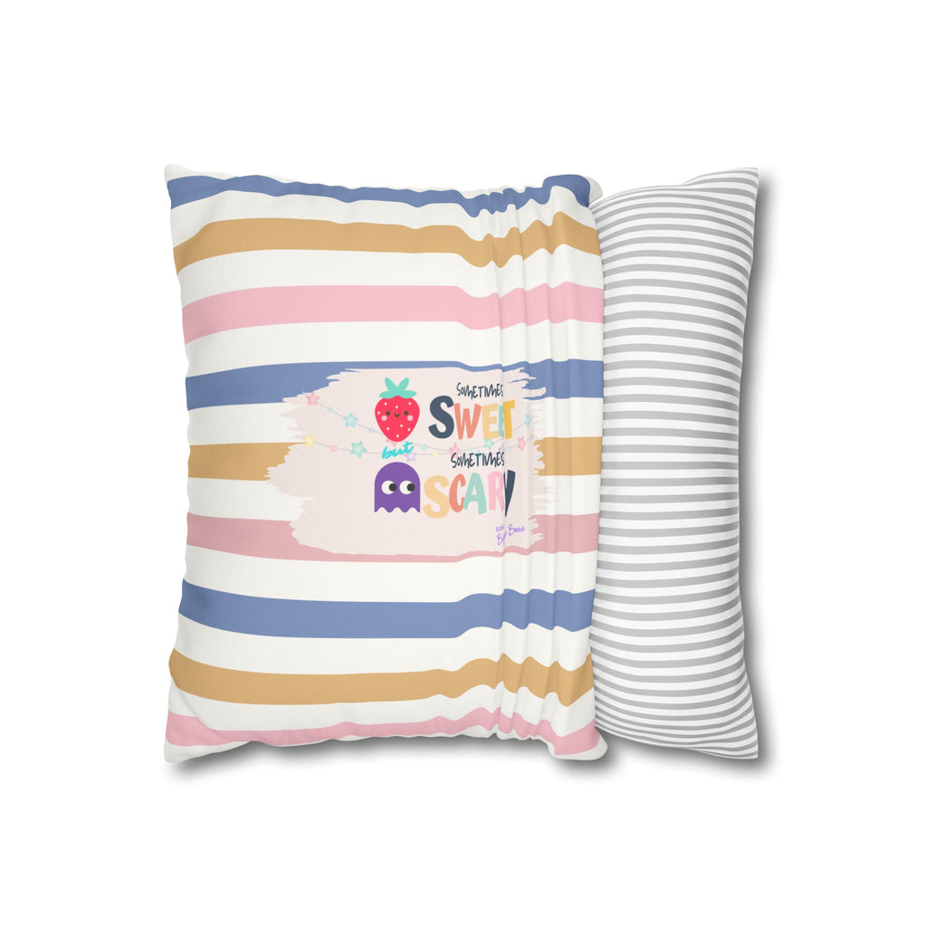Bipolar Bonnie Series - "Sweet But Scary" and ""Sunshine Little Hurricane" Spun Polyester Square Pillow Case