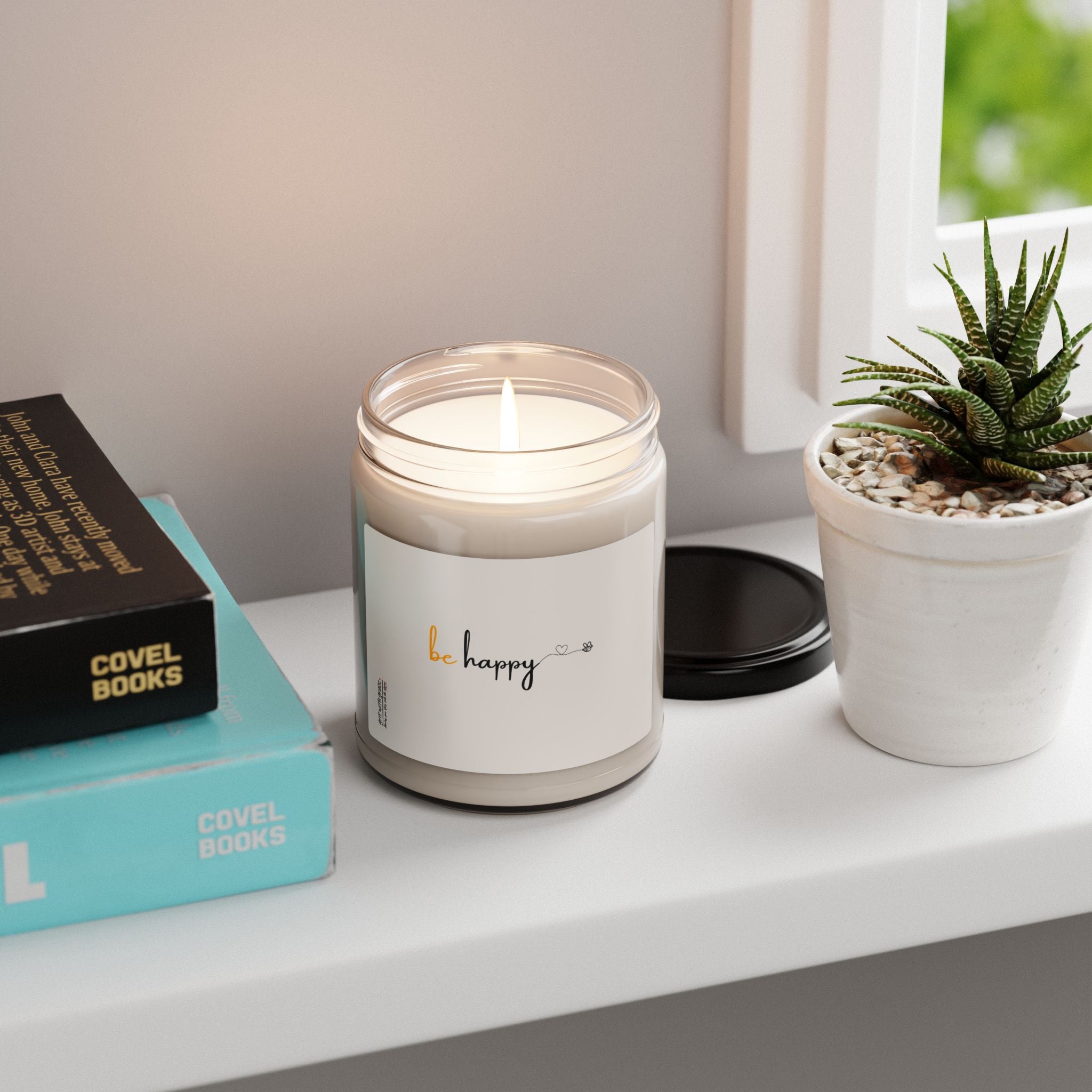 Bee Happy Series - "Be Happy." Scented Soy Candle, 9oz