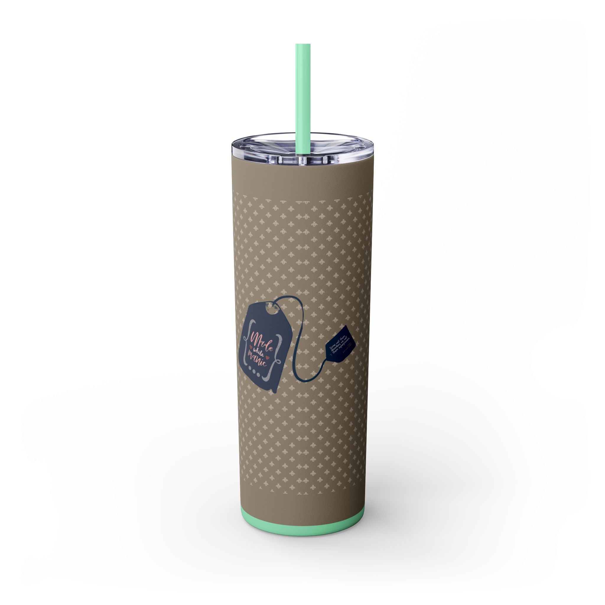 Grit With Grace Let It Be Brown 20oz Skinny Tumbler