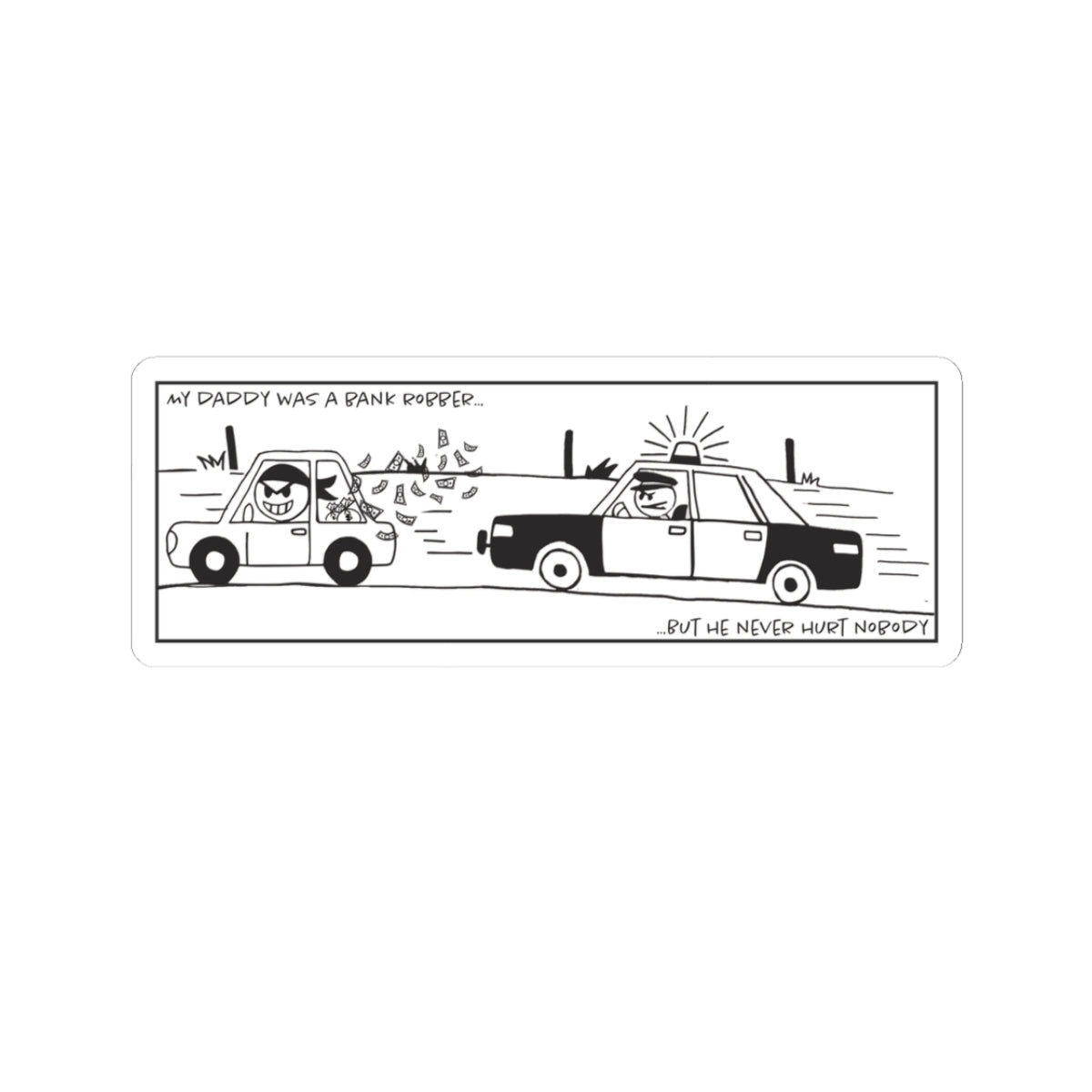 Loot Cakes Bank Robber Sticker