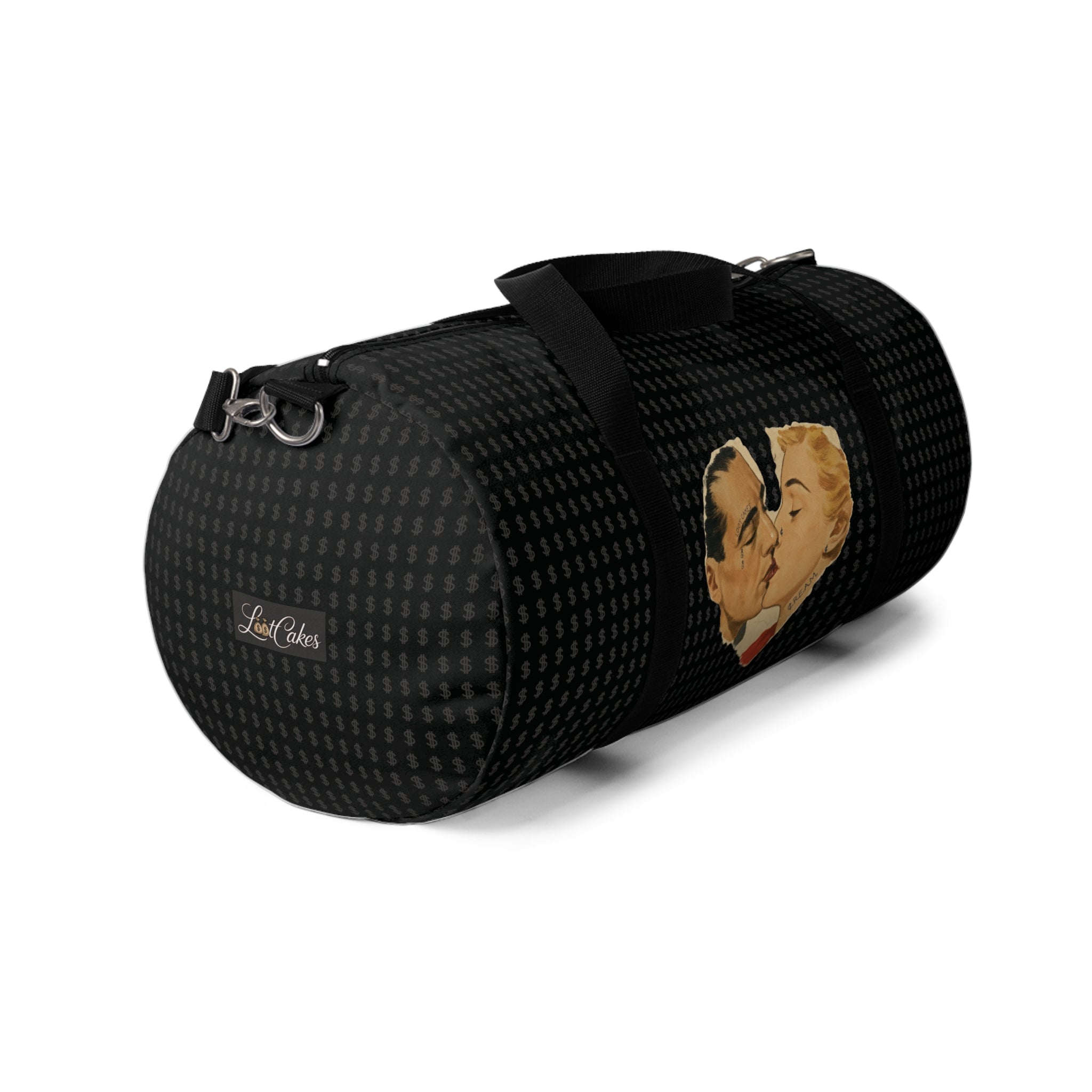 Loot Cakes Retro Kiss Heart Duffel Bag