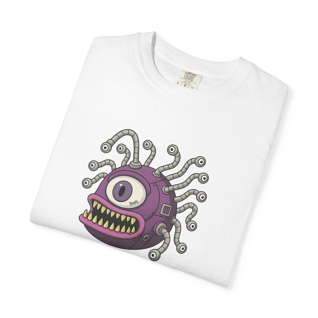 Retro Purple One-Eyed Creature Graphic Tee