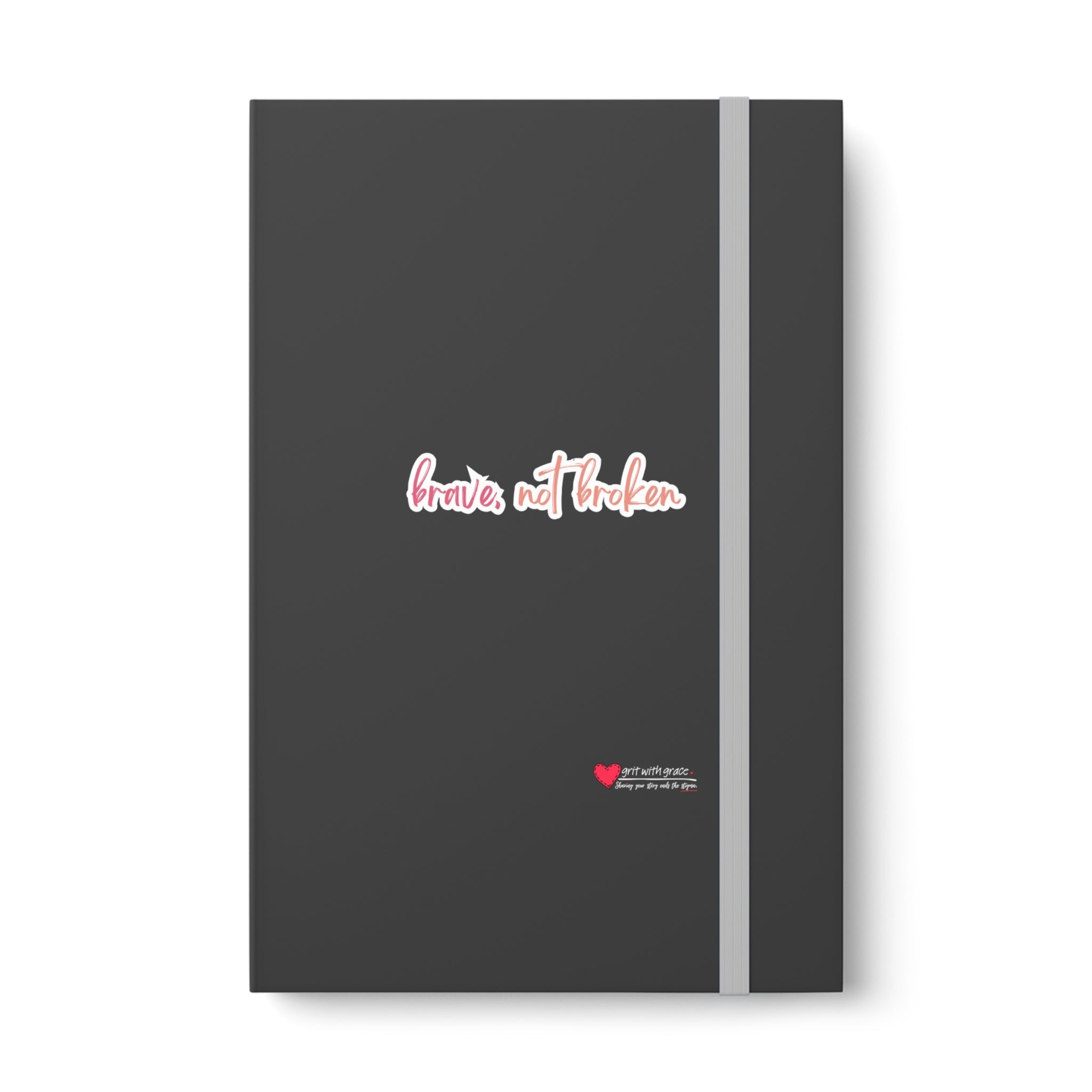 Mental Health Matters - "Brave Not Broken." Color Contrast Notebook - Ruled