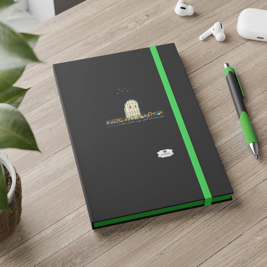 Invisible Ghost 'Unseen Pain' Ruled Color Notebook