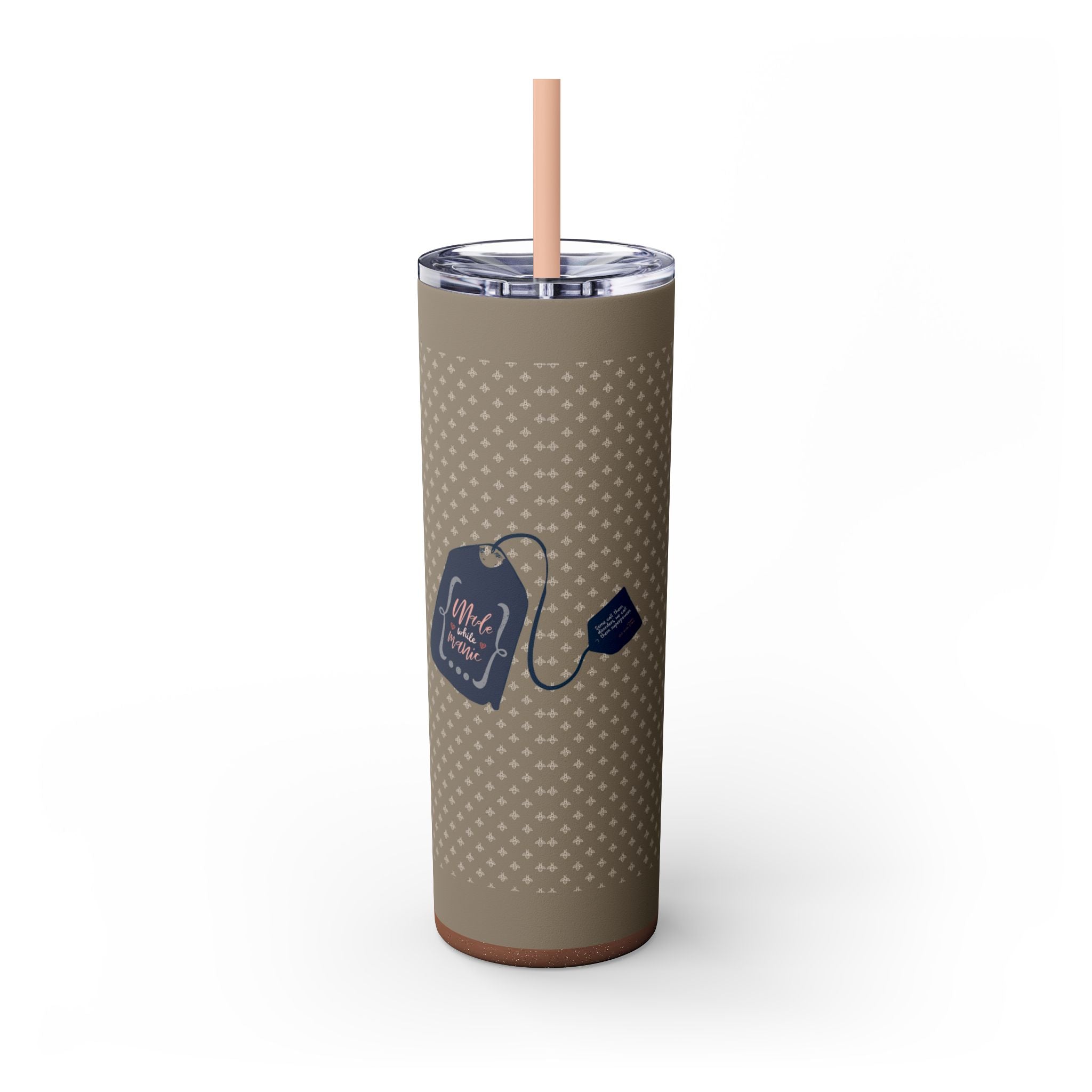 Grit With Grace Let It Be Brown 20oz Skinny Tumbler