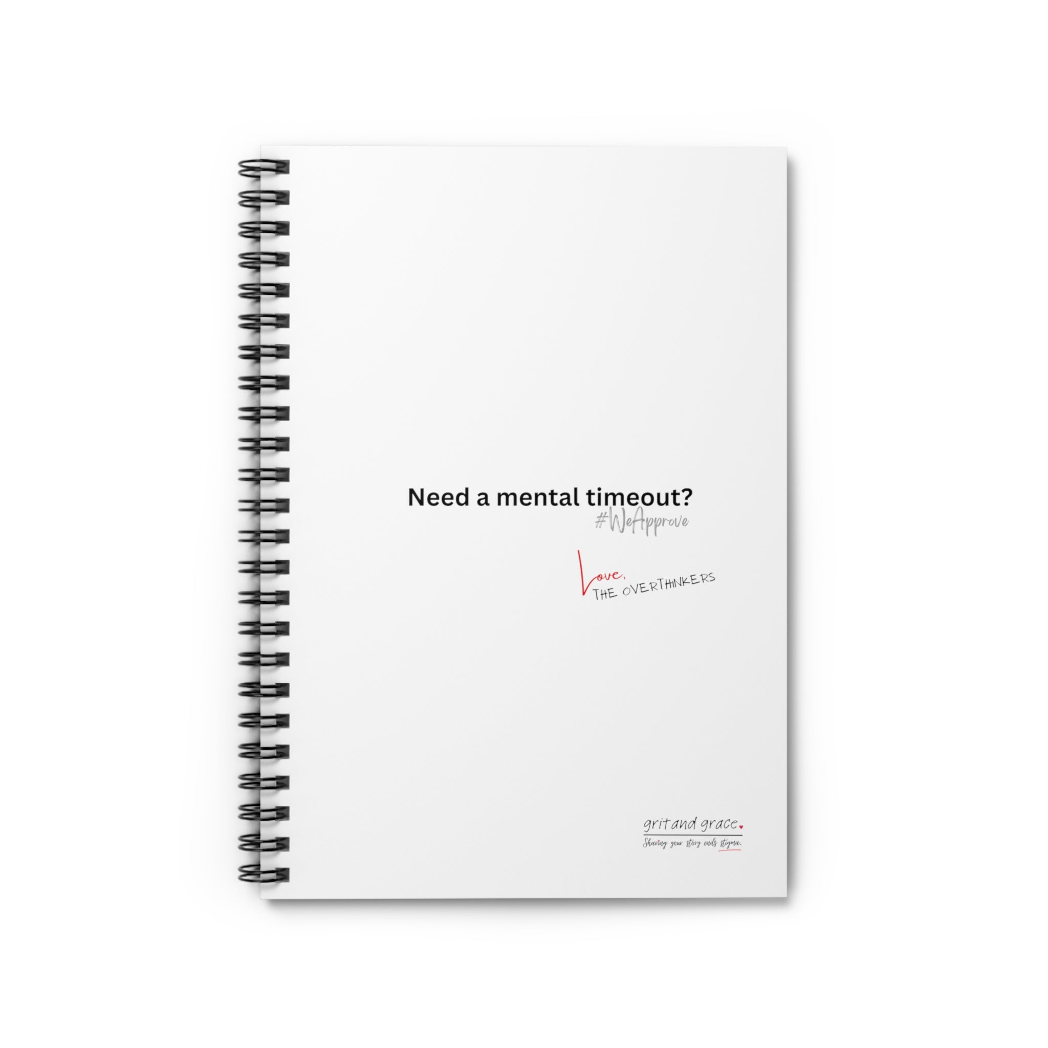 The Overthinkers Club 'Approved Mental Timeout' Members Only Notebook
