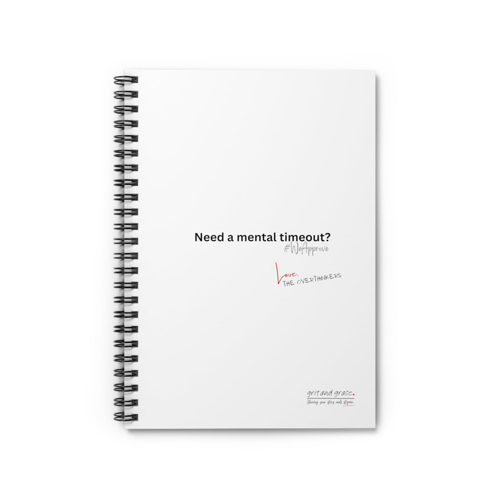The Overthinkers Club 'Approved Mental Timeout' Members Only Notebook