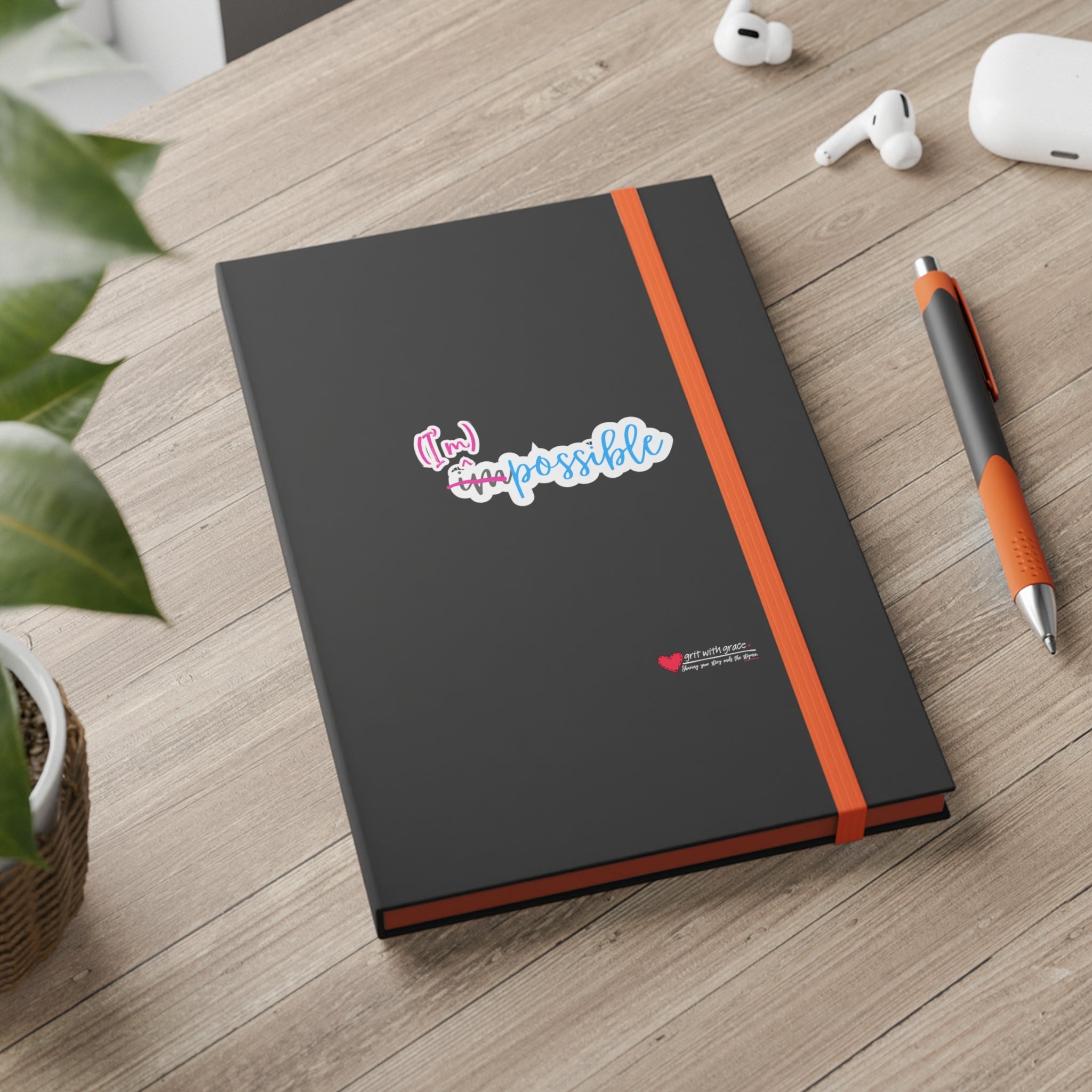 Mental Health Matters - "(I'm) possible." Color Contrast Notebook - Ruled