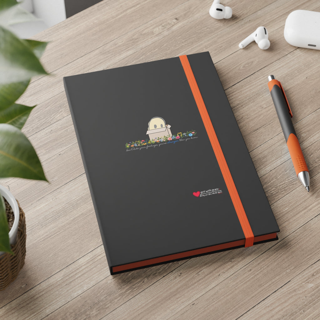 Invisible Ghost 'Strength in Feelings' Ruled Color Notebook