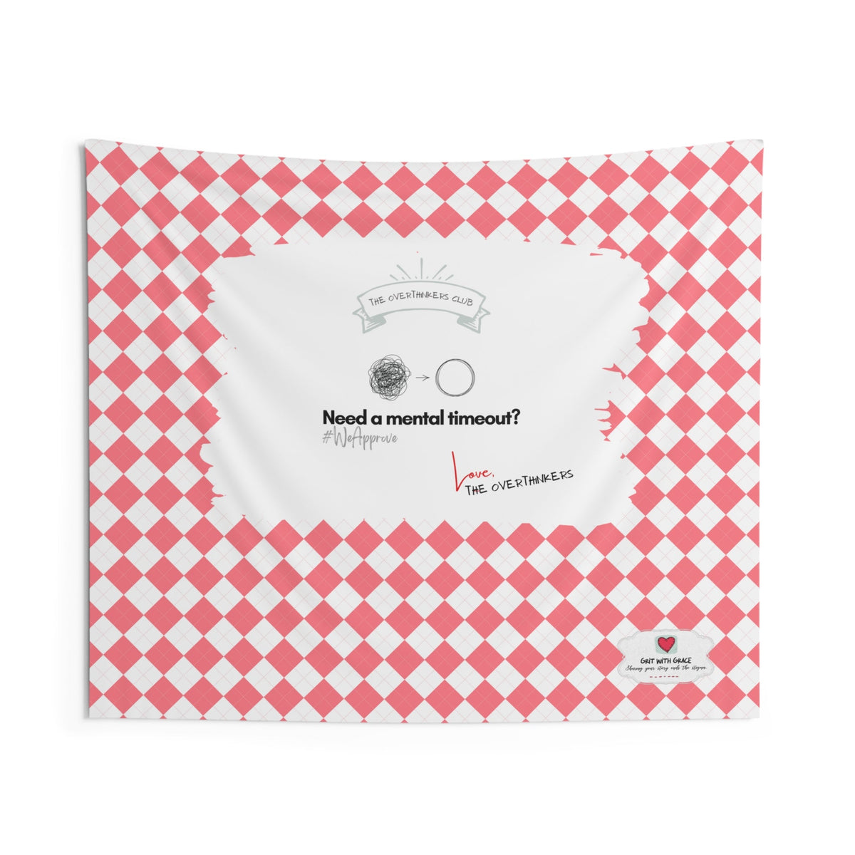 The Overthinkers Club Members Only Wall Tapestries