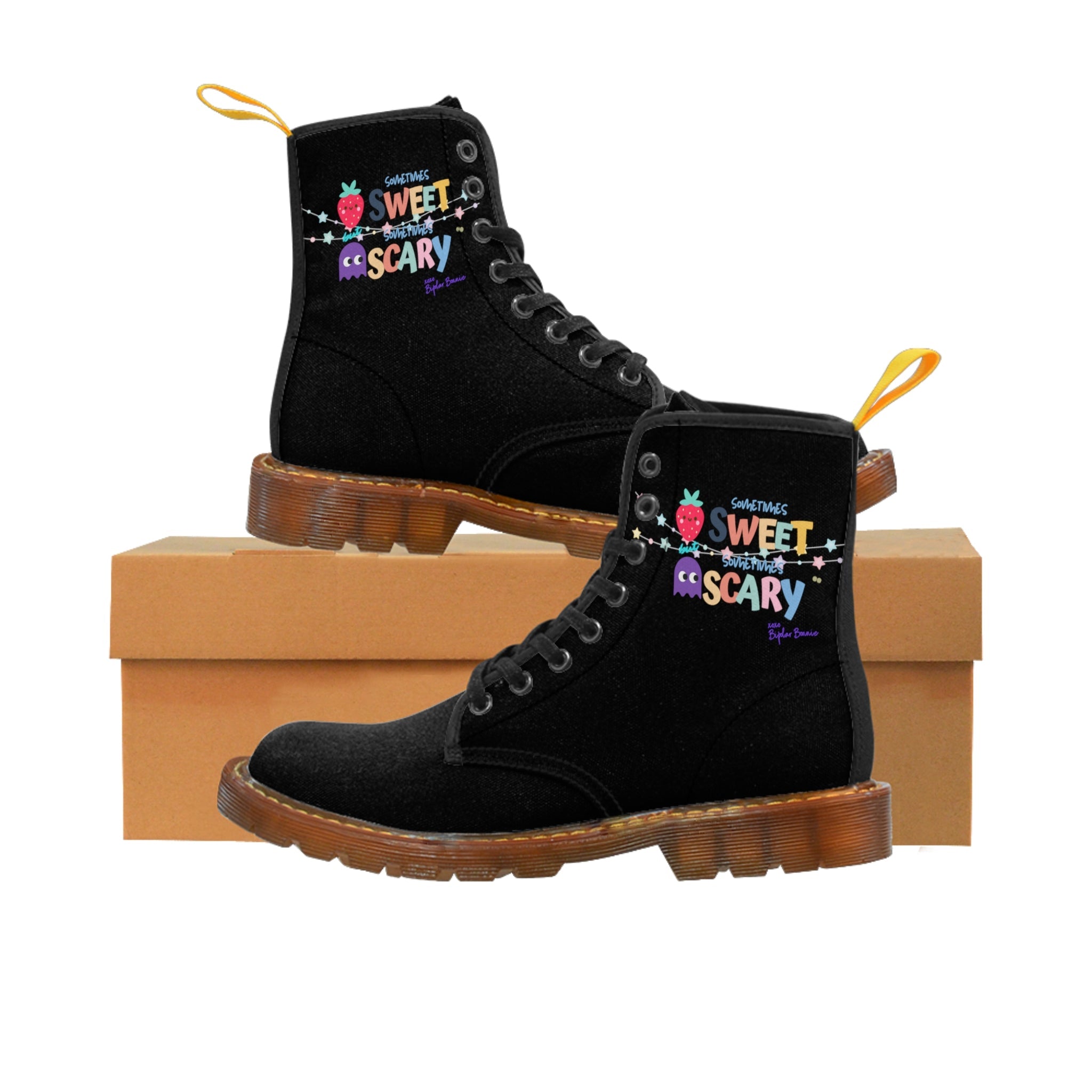 Bipolar Bonnie 'Sweet But Sometimes Scary' Combat Boots