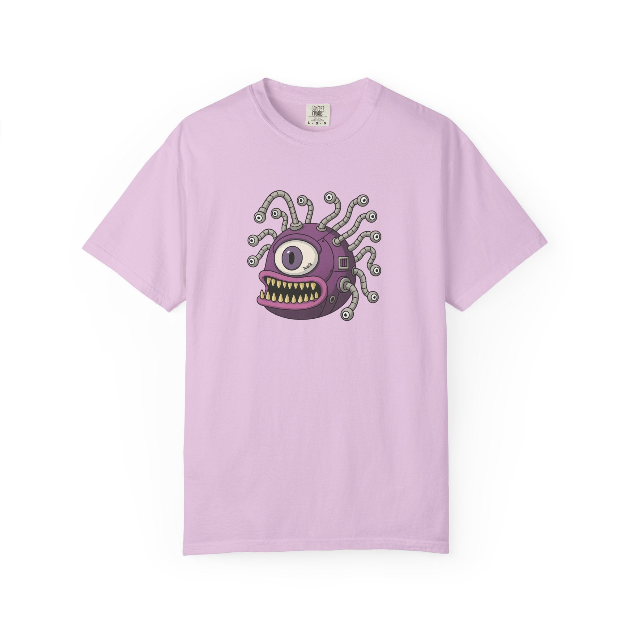 Retro Purple One-Eyed Creature Graphic Tee