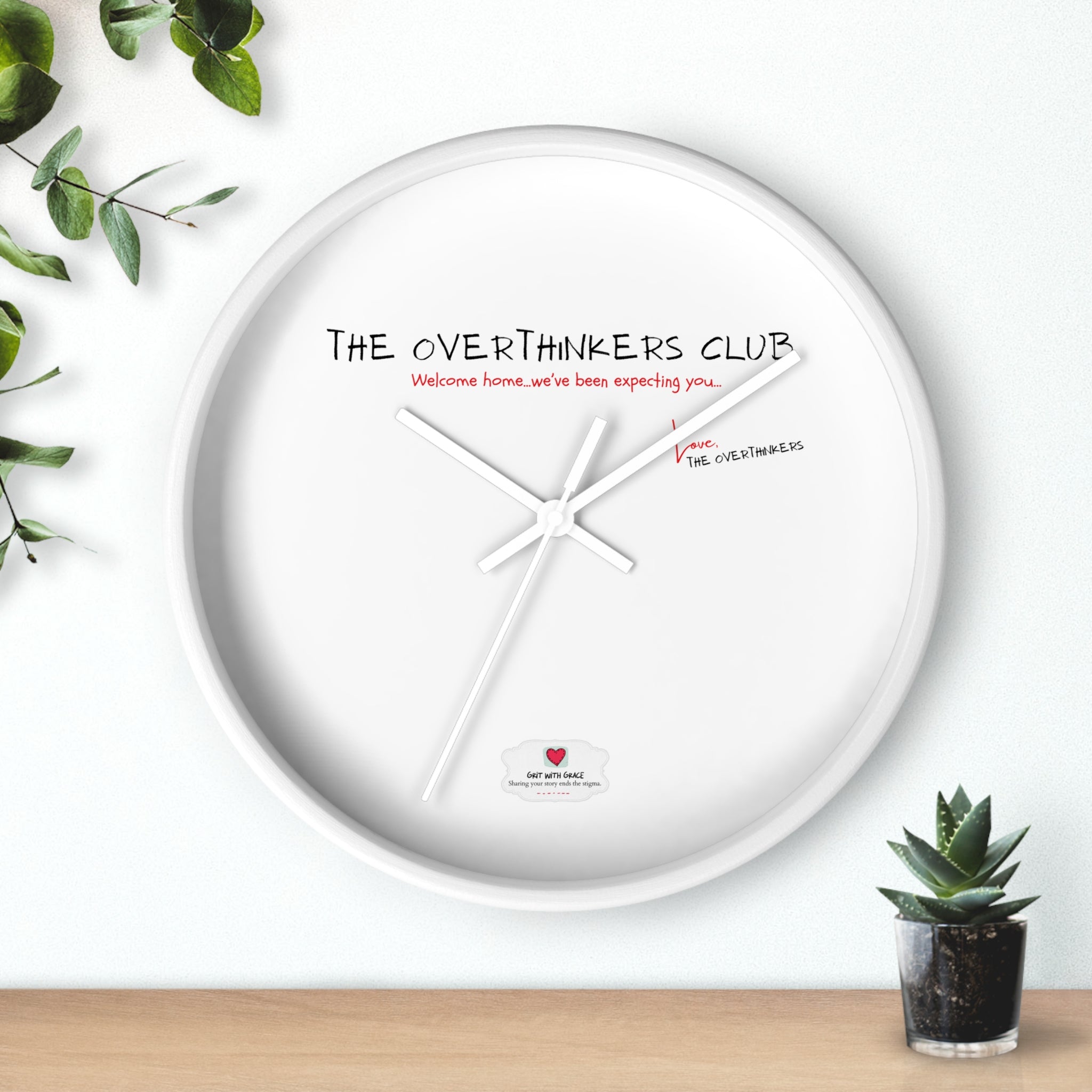 The Overthinkers Club Wall Clock