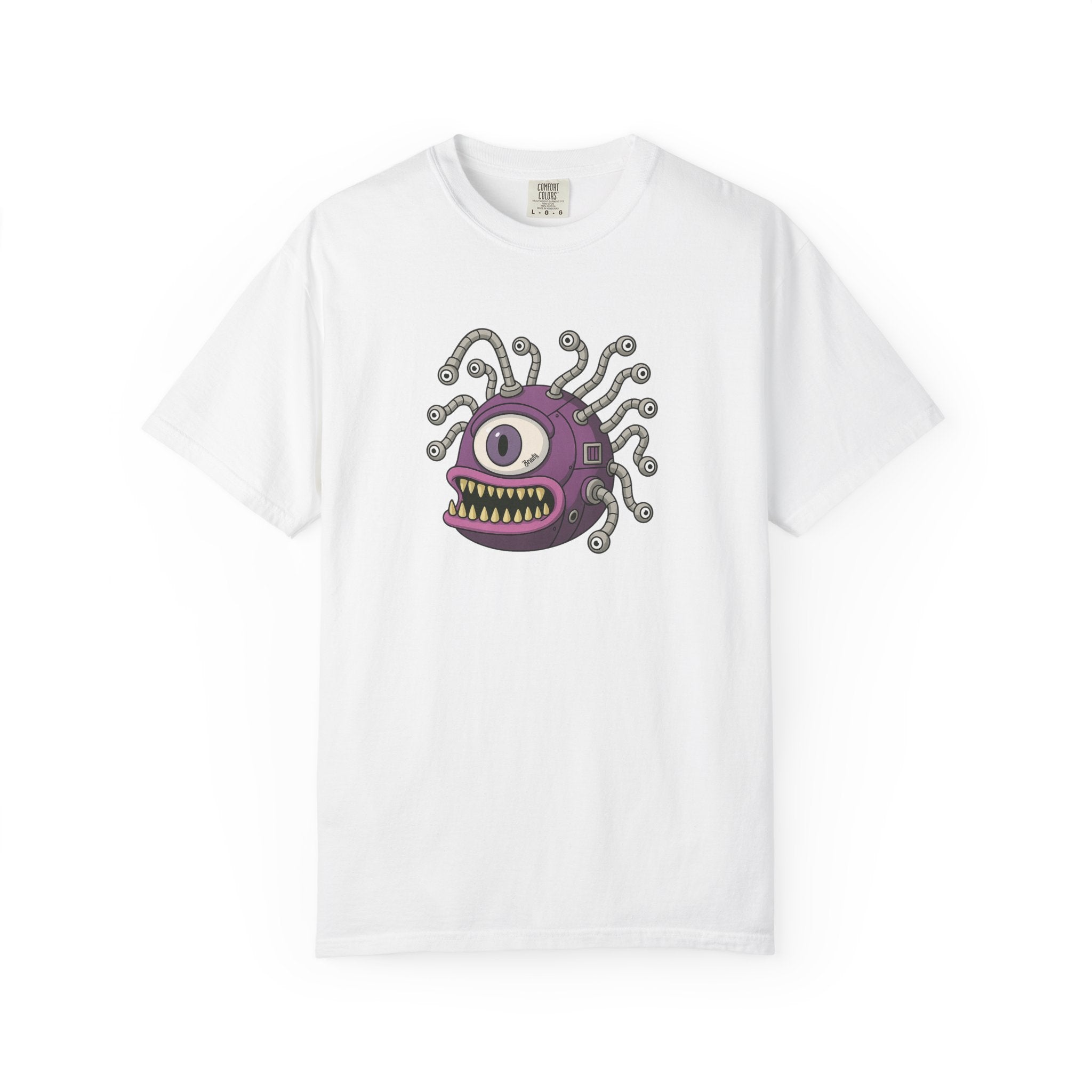 Retro Purple One-Eyed Creature Graphic Tee