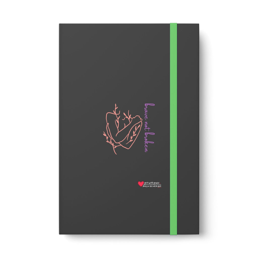 Mental Health Matters - "Brave not broken" - Color Contrast Notebook - Ruled