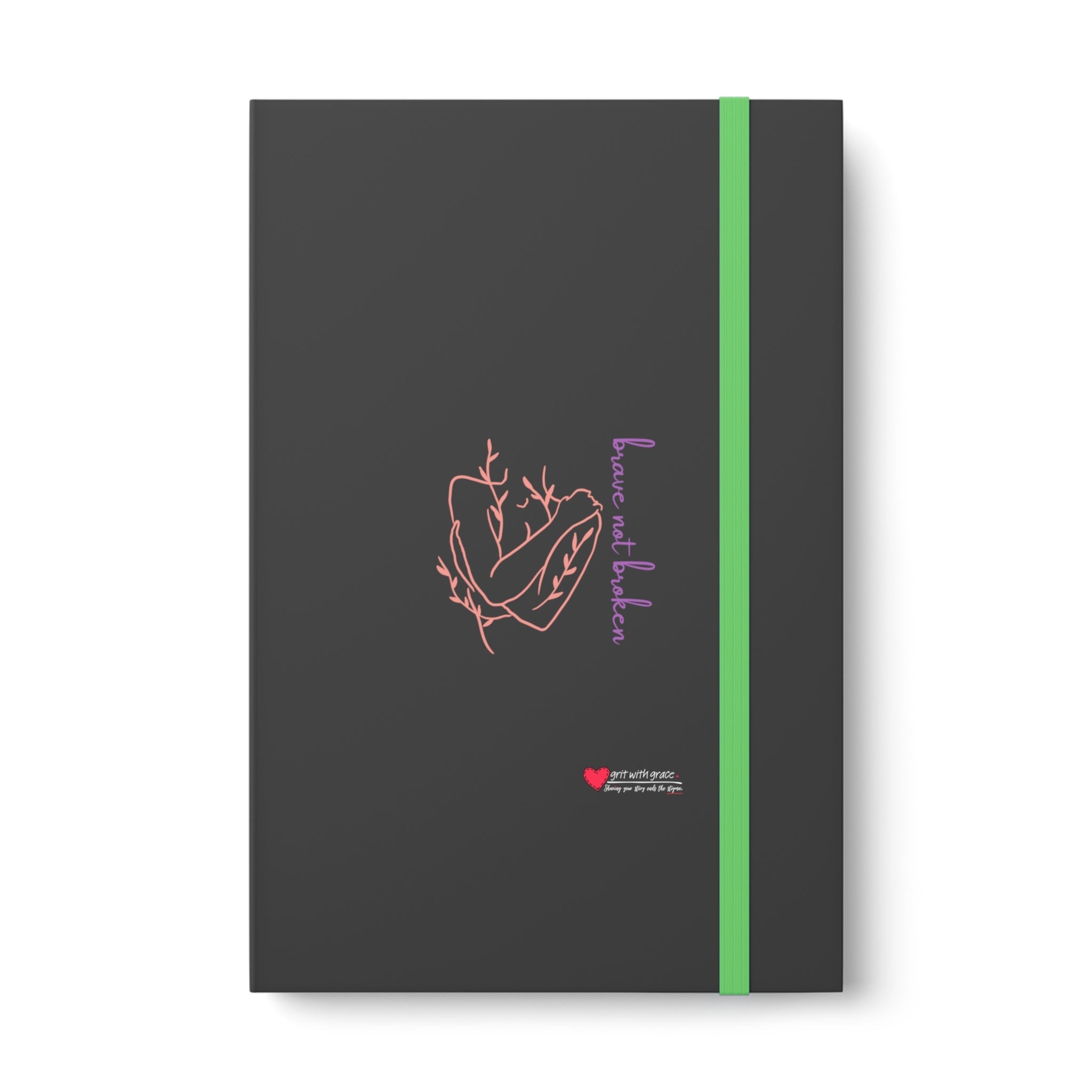 Mental Health Matters - "Brave not broken" - Color Contrast Notebook - Ruled