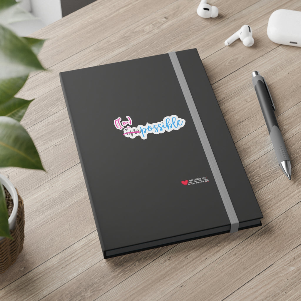 Mental Health Matters - "(I'm) possible." Color Contrast Notebook - Ruled
