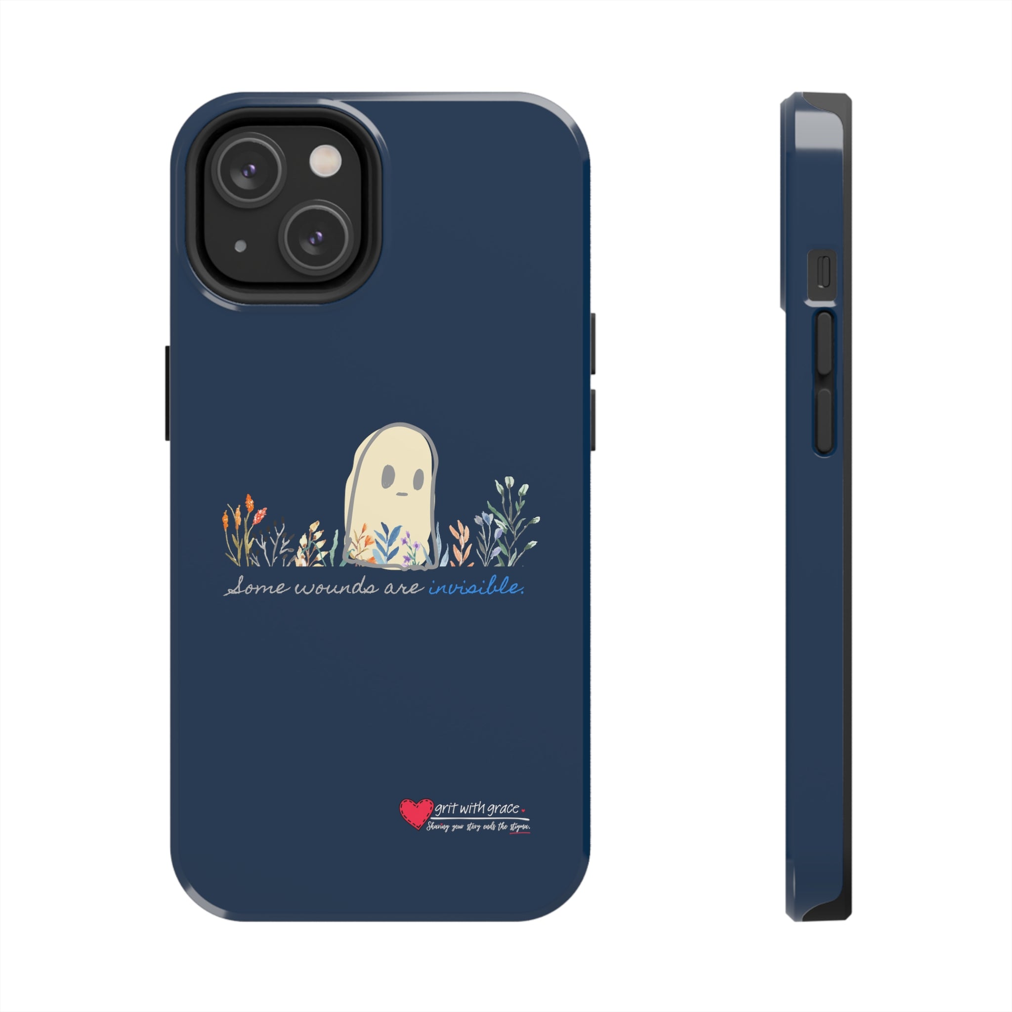 Invisible Ghost 'Silent Struggles' Protective Phone Case