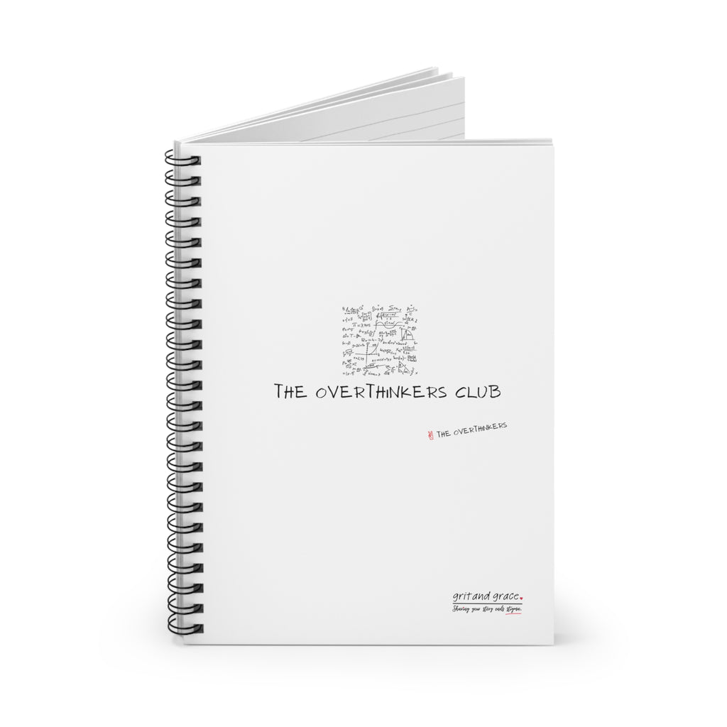 The Overthinkers Club Series - "The Overthinkers Club -xo The Overthinkers" Spiral Notebook - Ruled Line