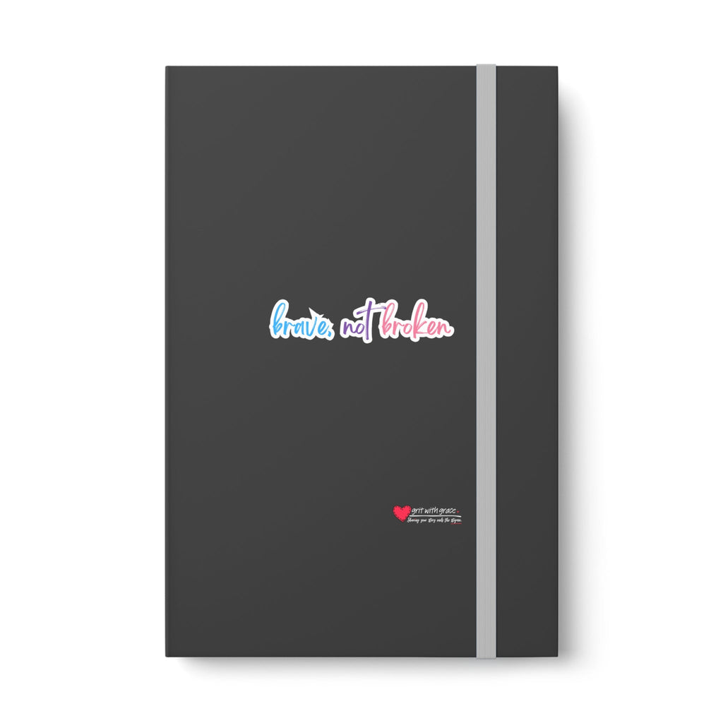 Mental Health Matters - "Brave Not Broken." Color Contrast Notebook - Ruled