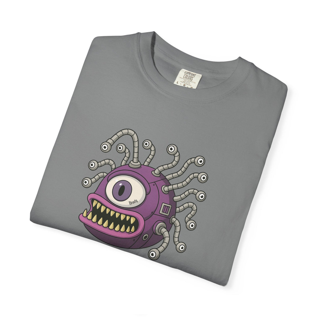 Retro Purple One-Eyed Creature Graphic Tee