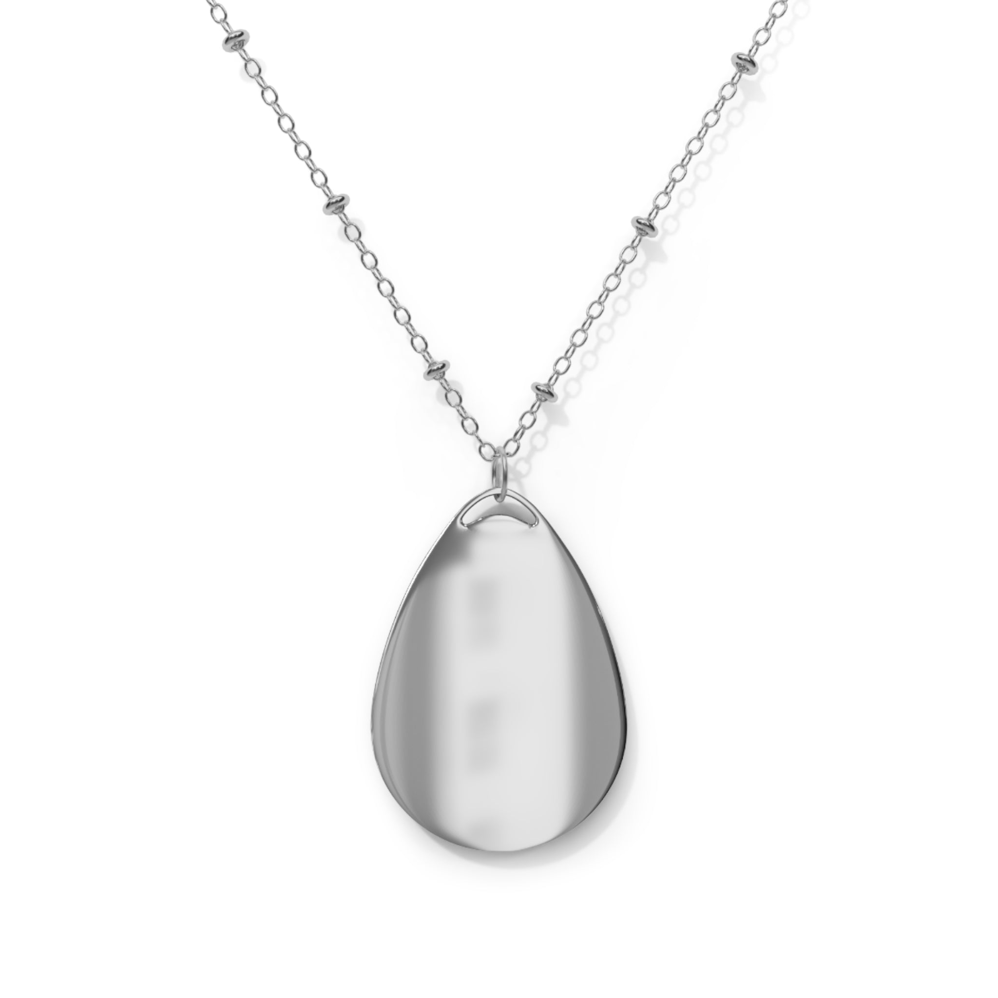 Grit with Grace "No risk, No story." Oval Necklace
