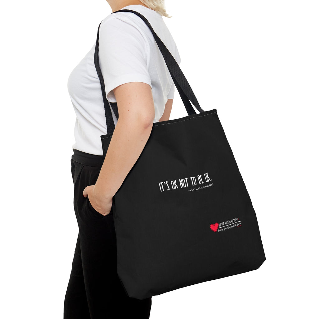 Grit with Grace 'It's ok not to be ok.' Tote Bag (AOP)