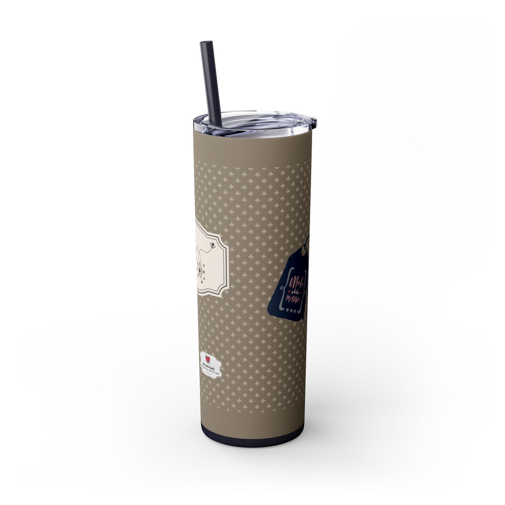 Grit With Grace Let It Be Brown 20oz Skinny Tumbler