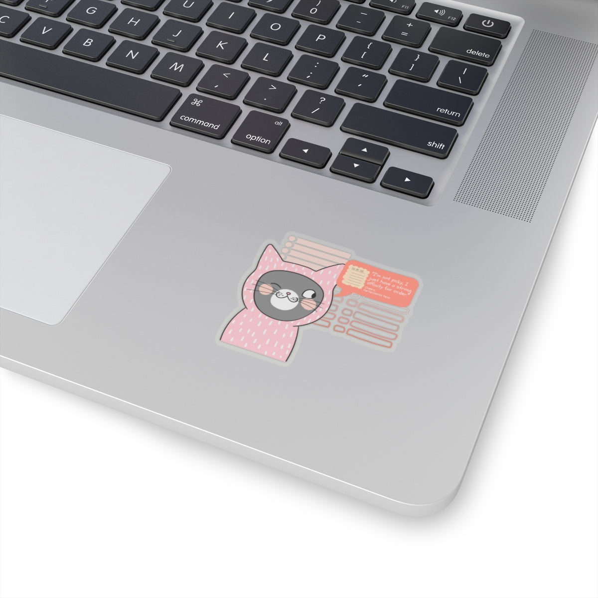 Perfectionist Pete Series - "I'm not picky, I just have a strong affinity for order. - Cheers, Perfectionist Pete" Kiss-Cut Sticker