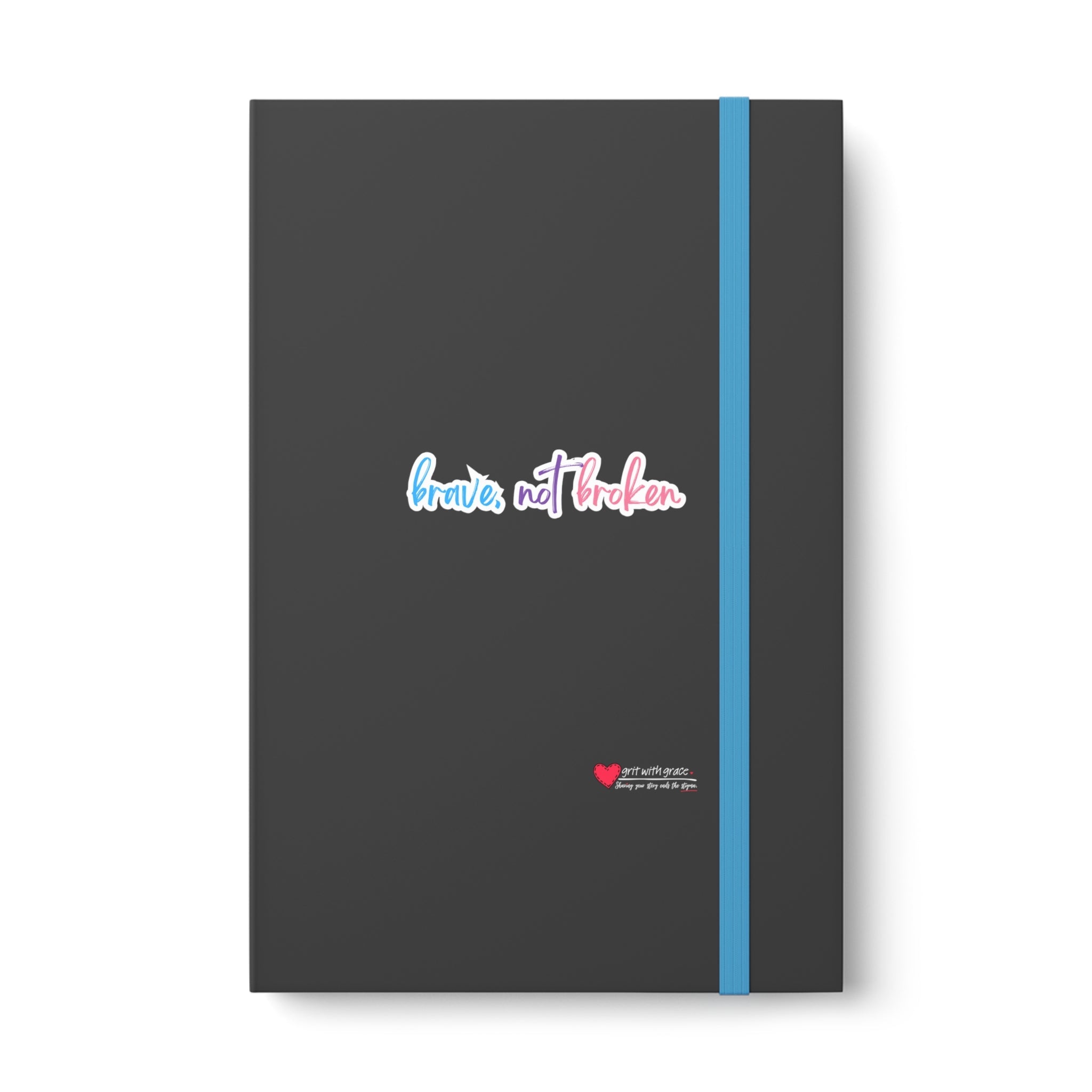 Mental Health Matters - "Brave Not Broken." Color Contrast Notebook - Ruled