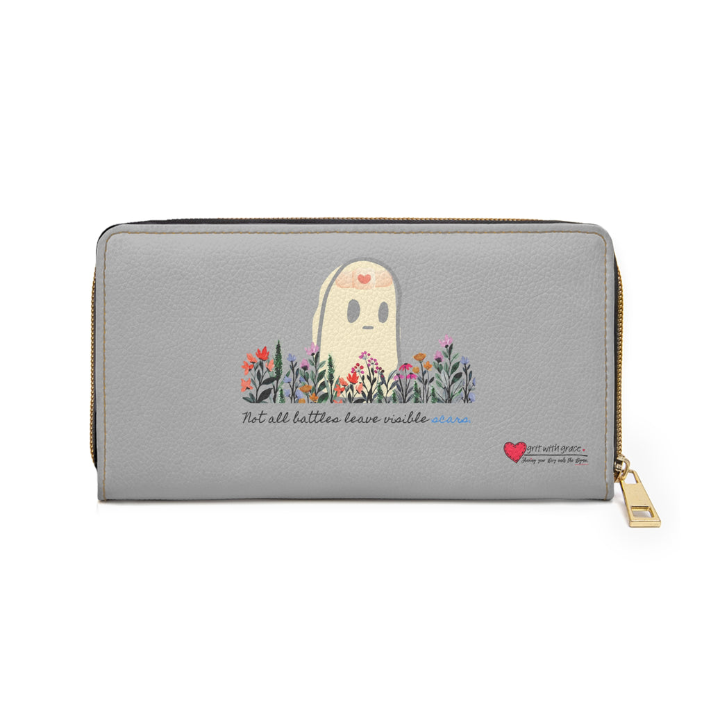 Invisible Ghost Series - "Not all battles leave visible scars." Zipper Wallet