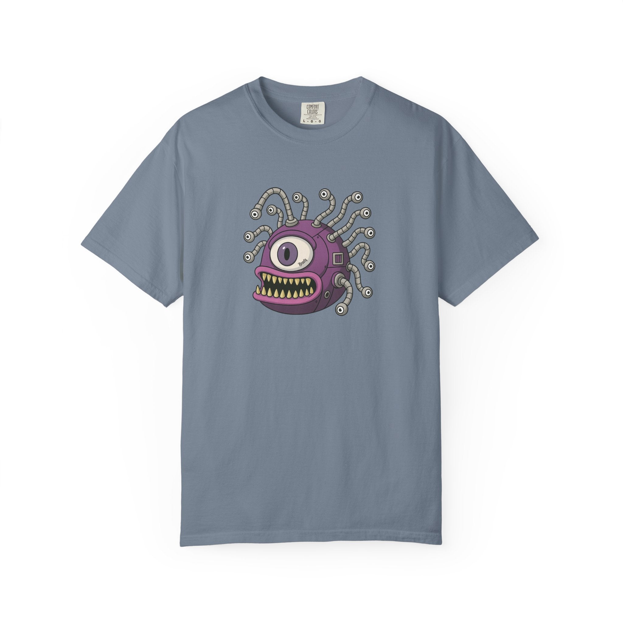 Retro Purple One-Eyed Creature Graphic Tee