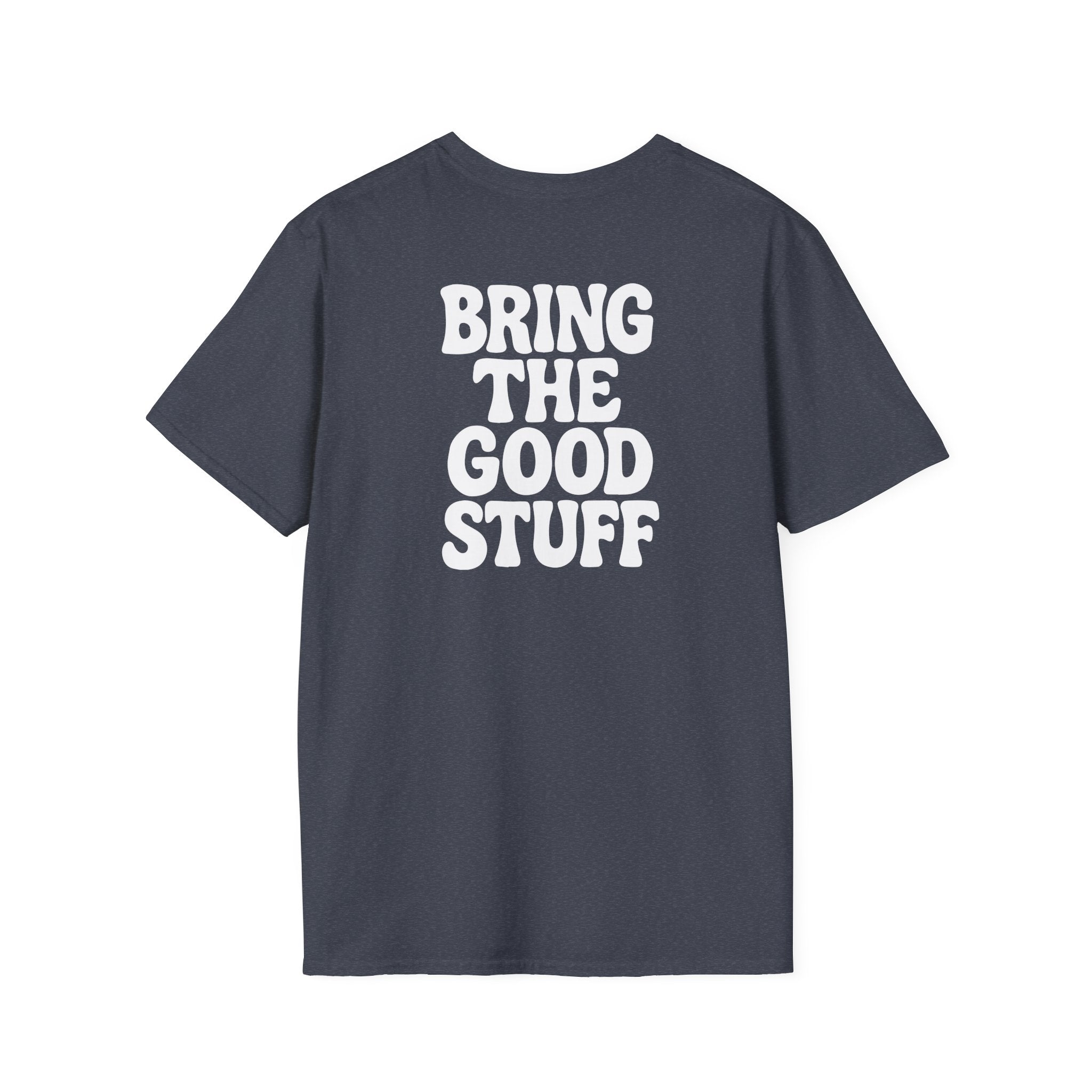 Whiskey Glass T-Shirt — 'Bring The Good Stuff' Retro Cocktail Tee