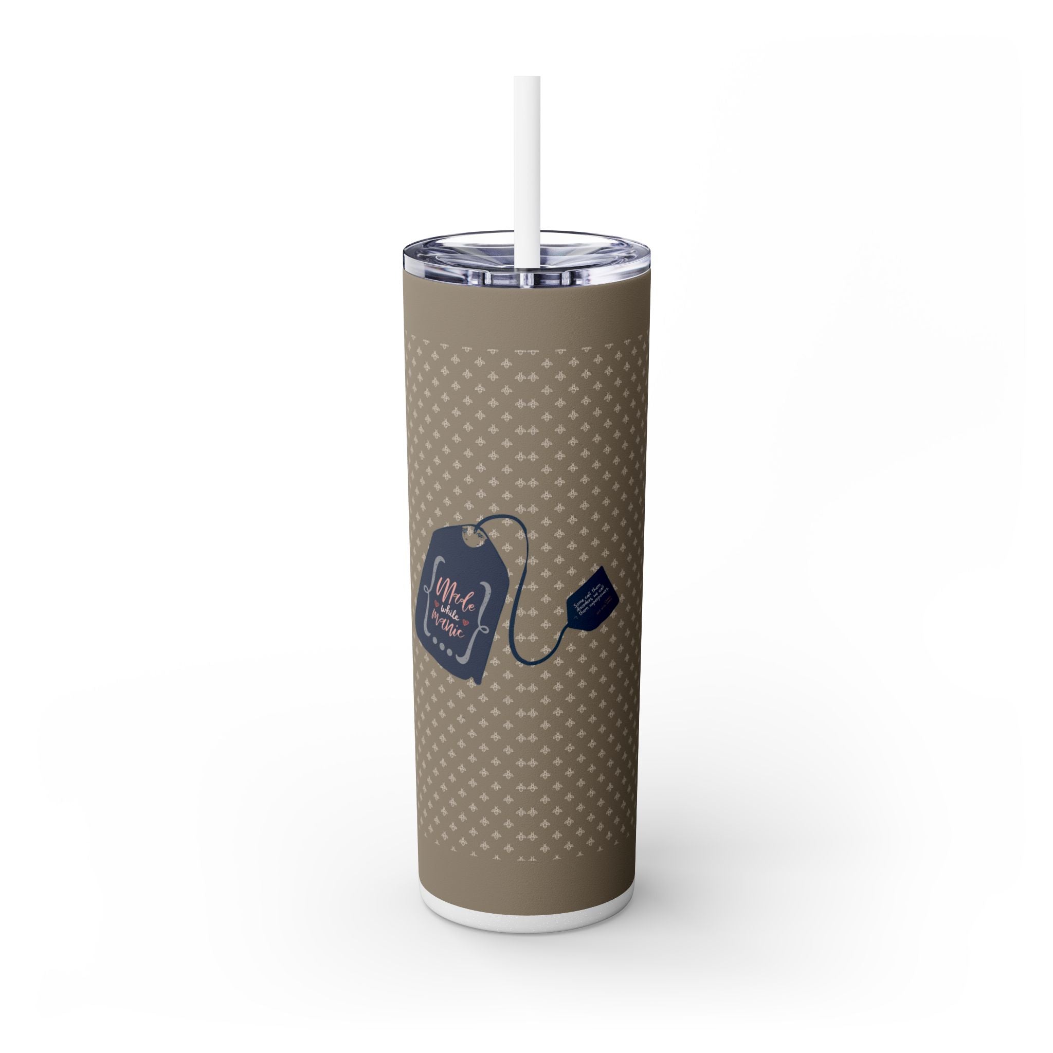 Grit With Grace Let It Be Brown 20oz Skinny Tumbler