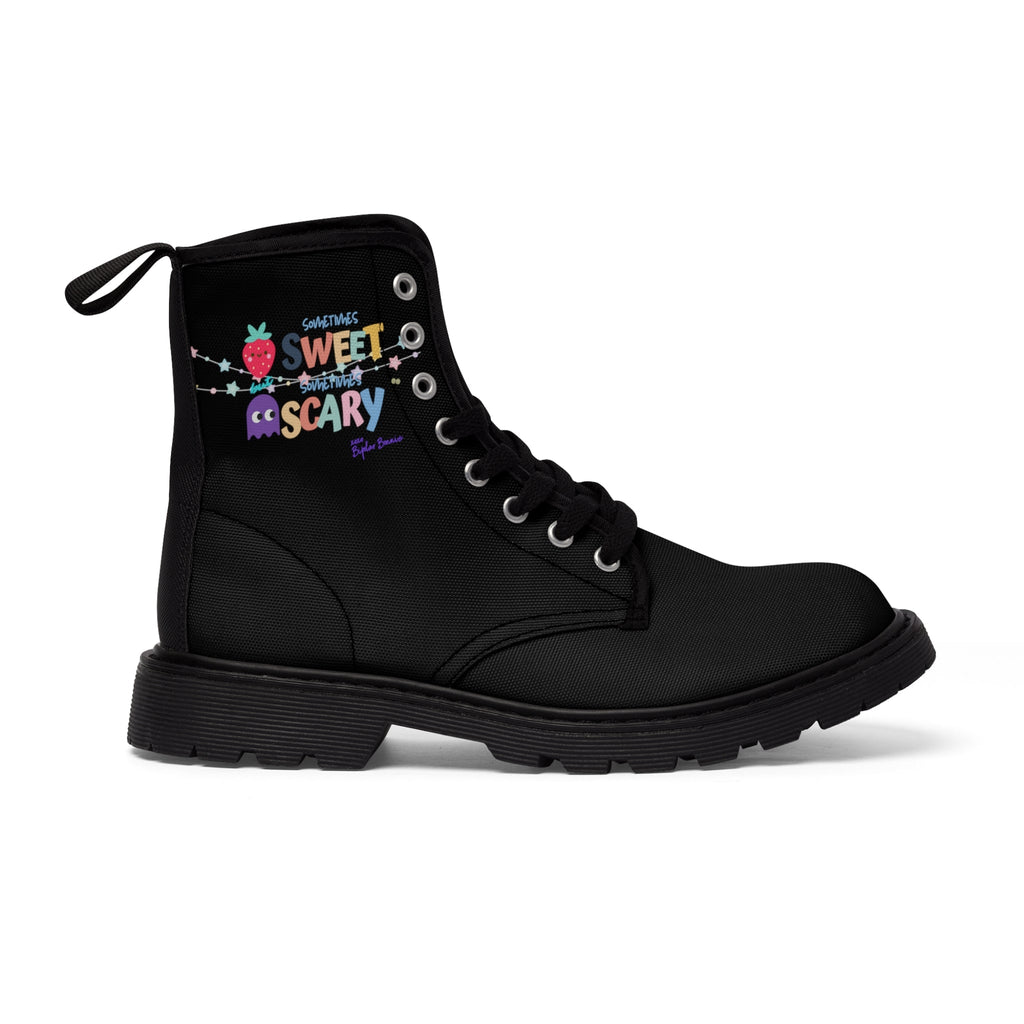 Bipolar Bonnie 'Sweet But Sometimes Scary' Combat Boots