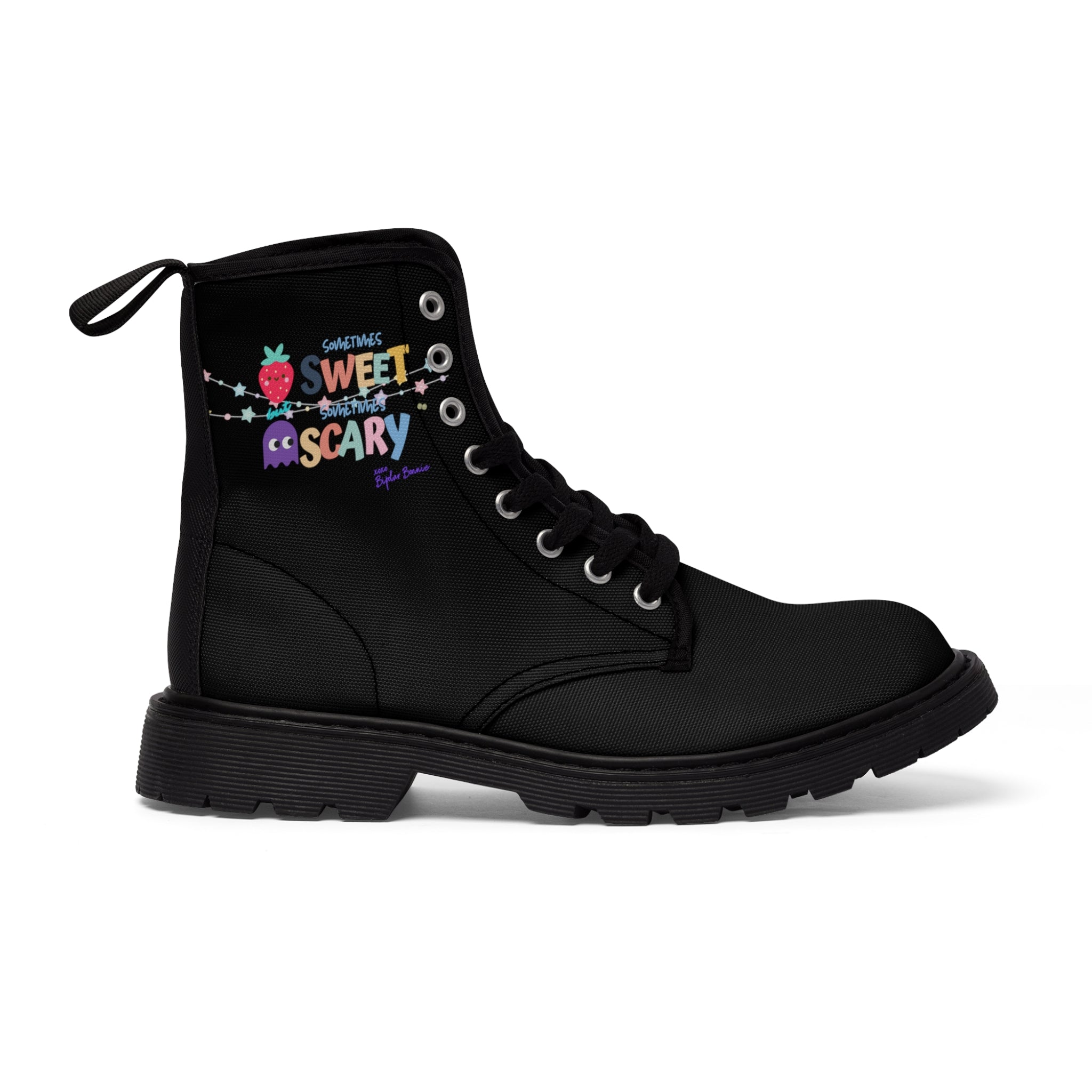 Bipolar Bonnie 'Sweet But Sometimes Scary' Combat Boots