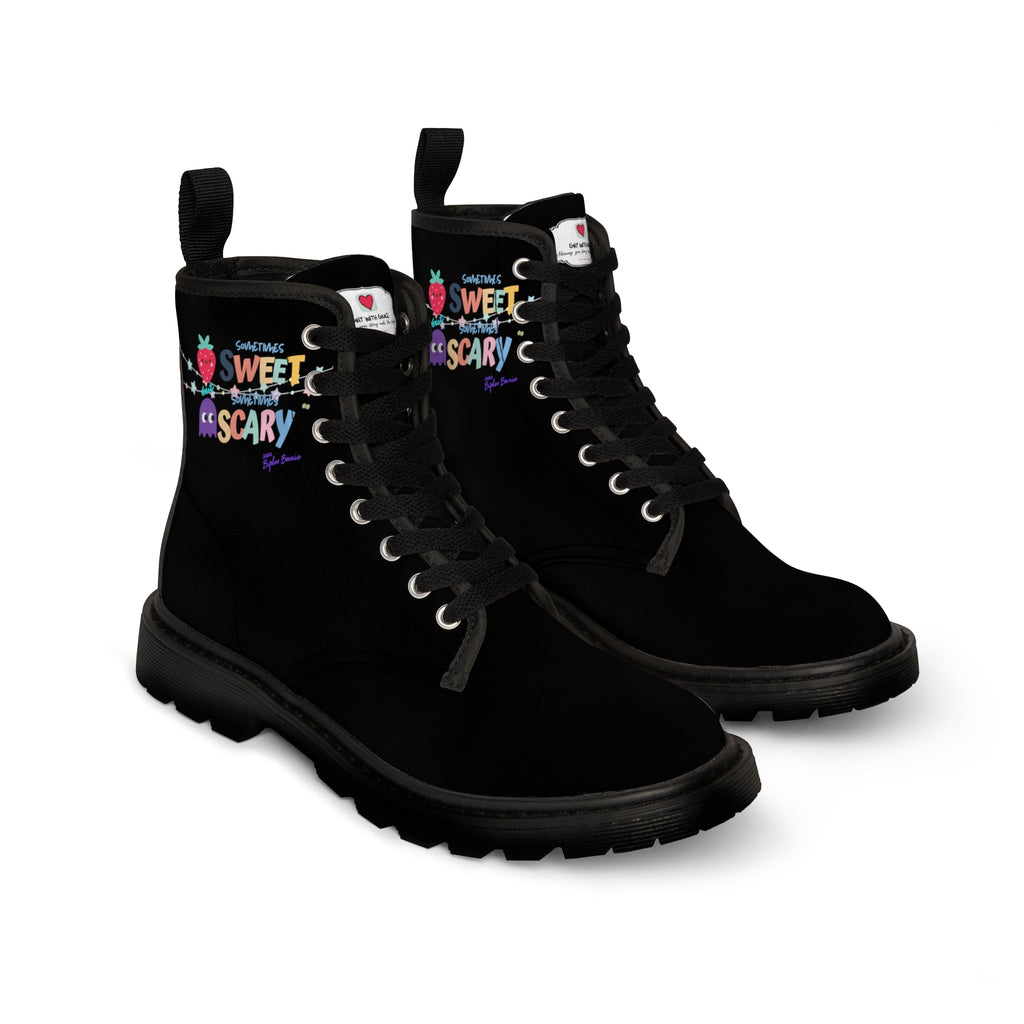 Bipolar Bonnie 'Sweet But Sometimes Scary' Combat Boots