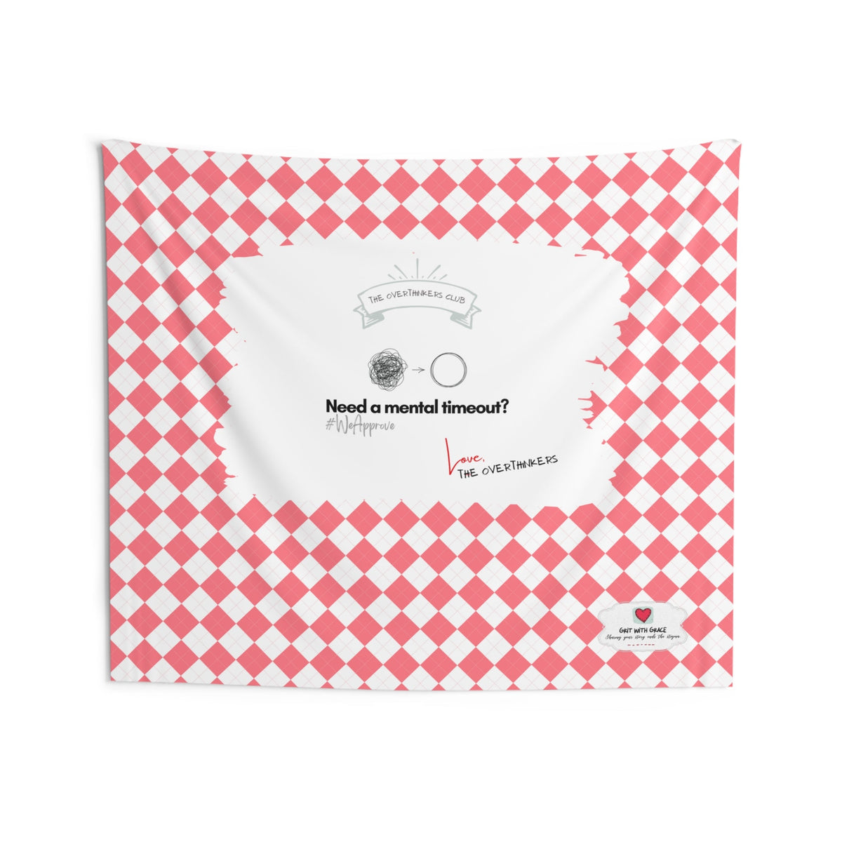 The Overthinkers Club Members Only Wall Tapestries