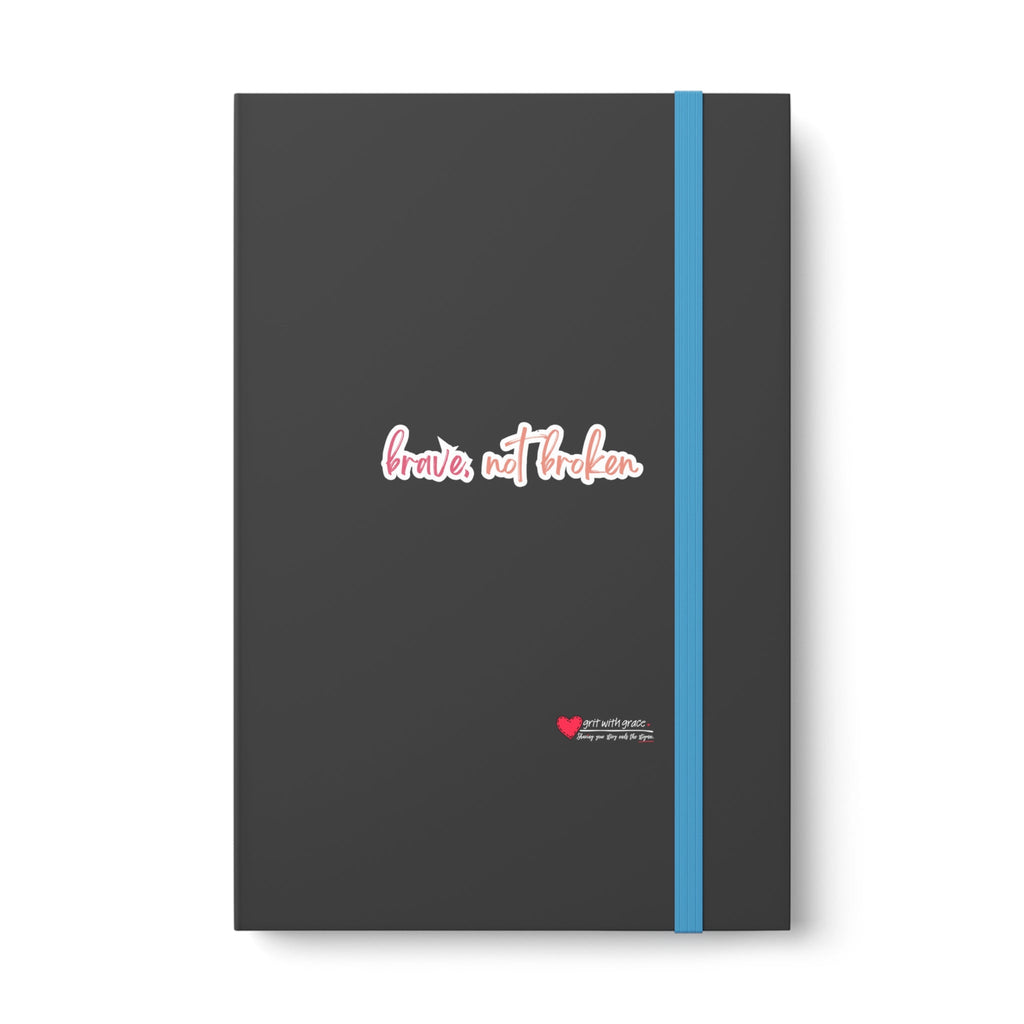 Mental Health Matters - "Brave Not Broken." Color Contrast Notebook - Ruled