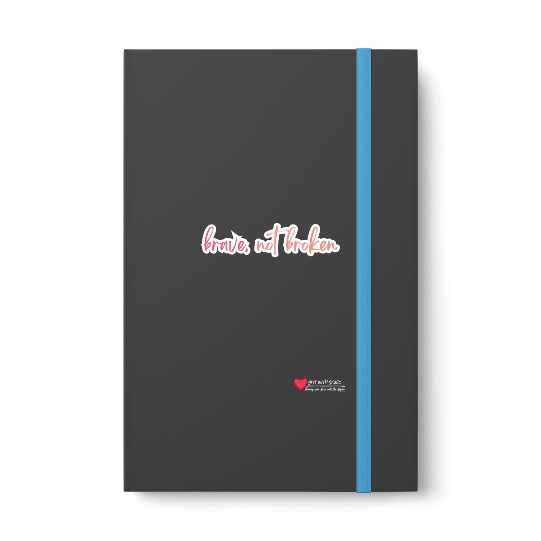 Mental Health Matters - "Brave Not Broken." Color Contrast Notebook - Ruled