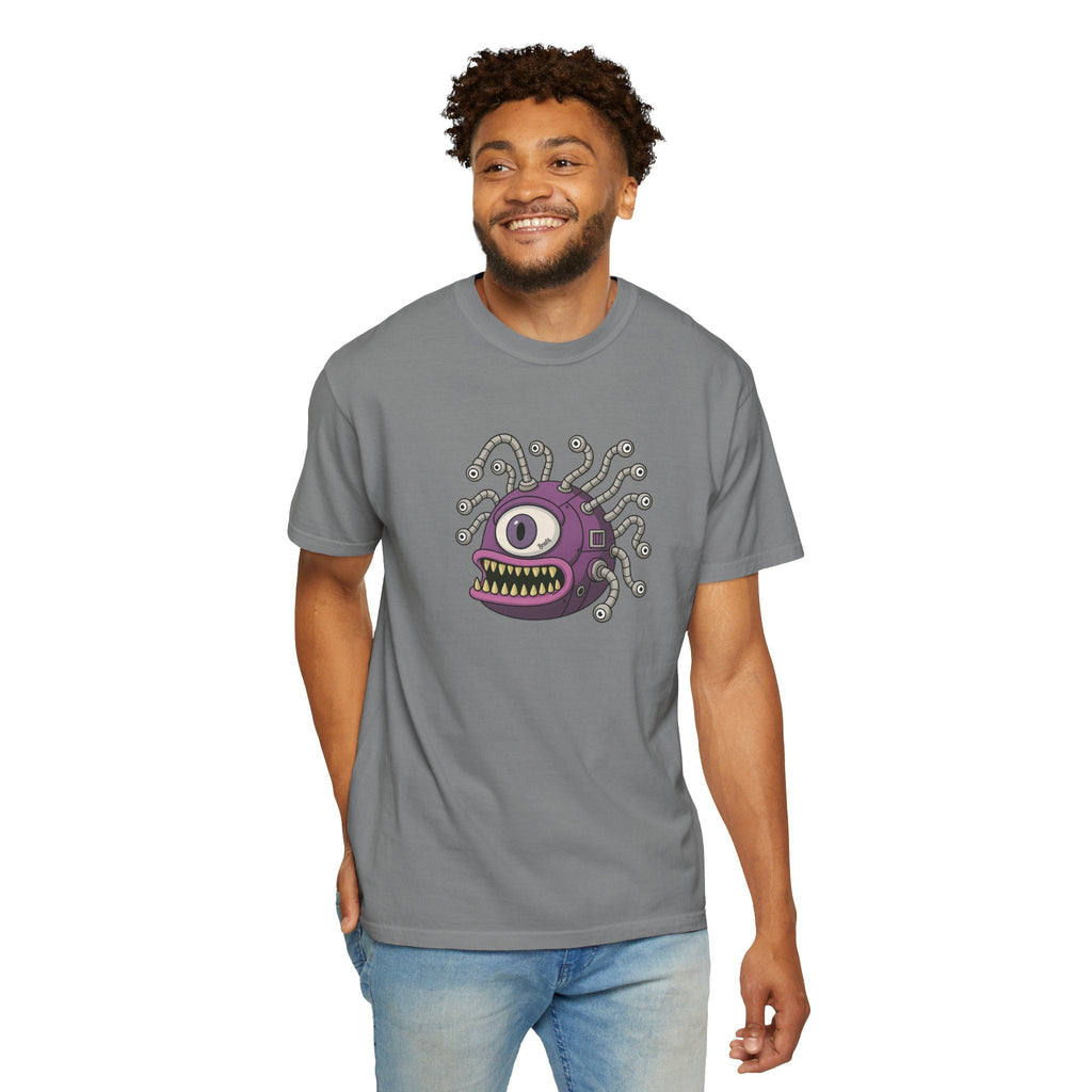 Retro Purple One-Eyed Creature Graphic Tee