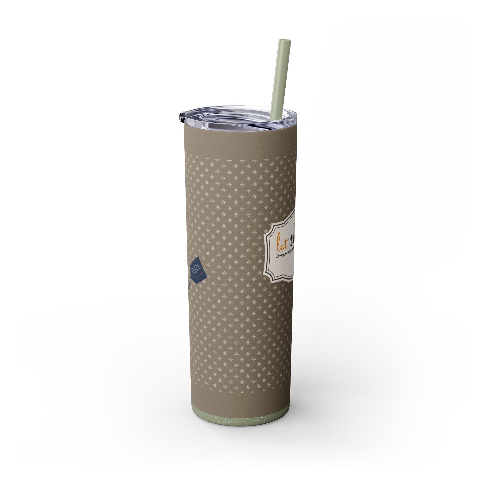 Grit With Grace Let It Be Brown 20oz Skinny Tumbler